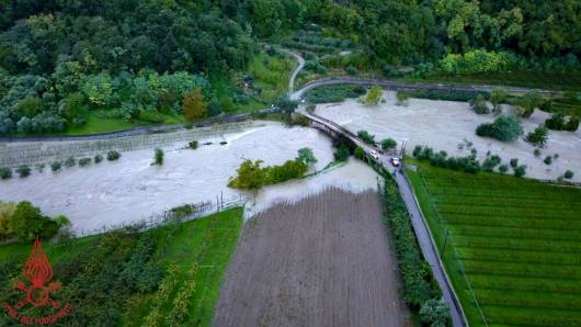 Sarca in piena: allagati alcuni campi
