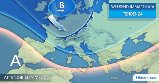 Scenario possibile per il weekend dell'Immacolata
