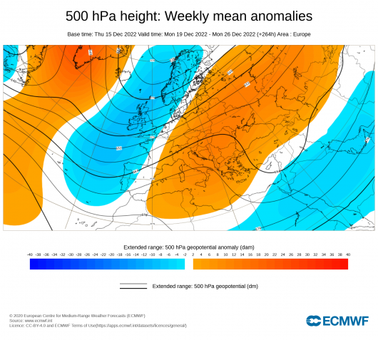 scenario secondo Ecmwf