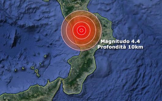 Scossa di terremoto in Calabria