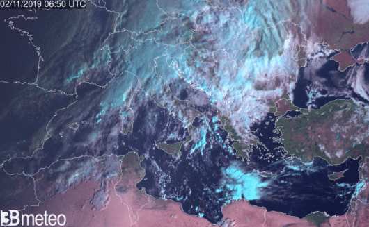 Situazione satellite di sabato mattina