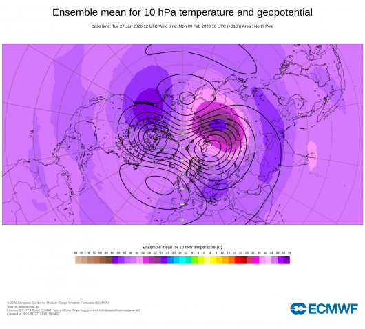 split del vortice polare asimmetrico