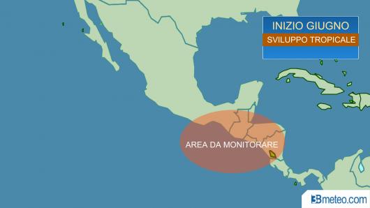 sviluppo tropicale atteso sui Caraibi