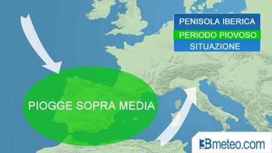 tanta pioggia caduta sulla Penisola Iberica