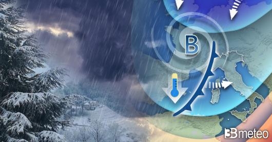 Tanta pioggia e anche neve in arrivo sull'Italia