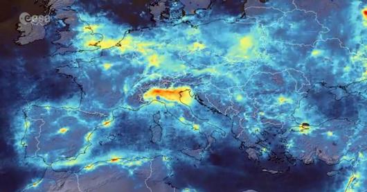 Tassi di inquinamento rilevati dal satellite Copernicus-Sentinel-5P 