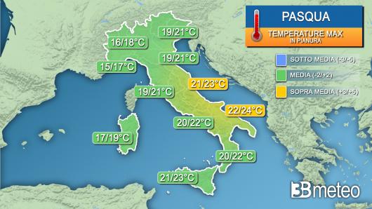 Temperatura massima Pasqua