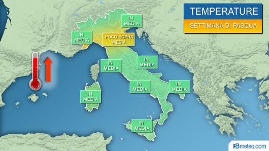 Temperature in rialzo nella settimana di Pasqua