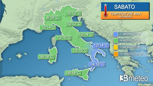  Temperature massime sabato