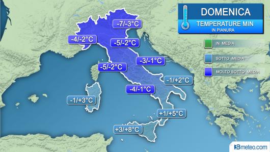 Temperature minime domenica (alba)