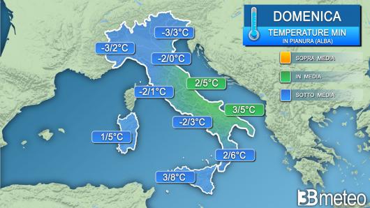 Temperature minime domenica (alba)