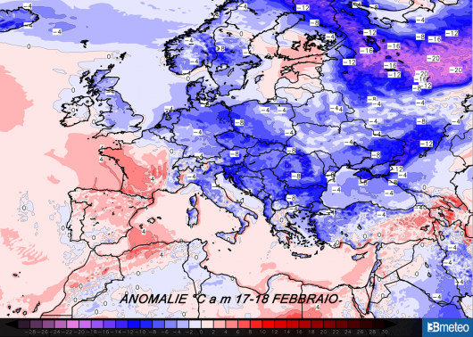 temperature sotto la media attese in Europa