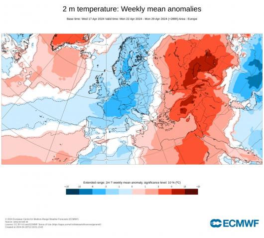 temperature sotto media nella settimana 22-29 aprile