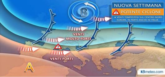 tempesta attraversa l'Europa
