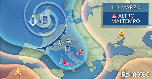 Tendenza meteo 1-2 marzo
