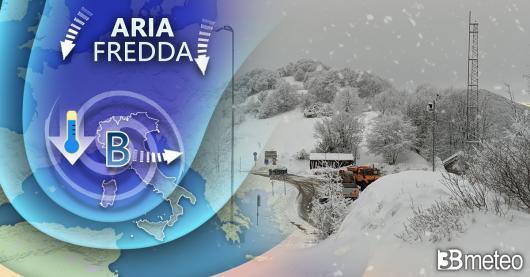Tendenza meteo 1-3 aprile, clima quasi invernale