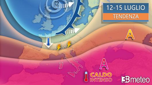 Tendenza meteo 12-15 luglio