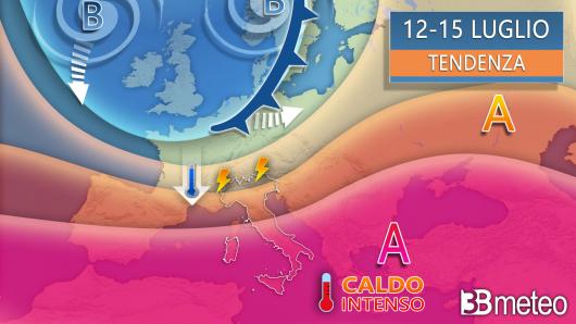 Tendenza meteo 12-15 luglio