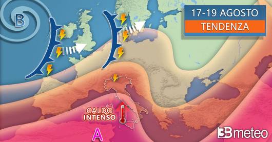 Tendenza meteo 17-19 agosto