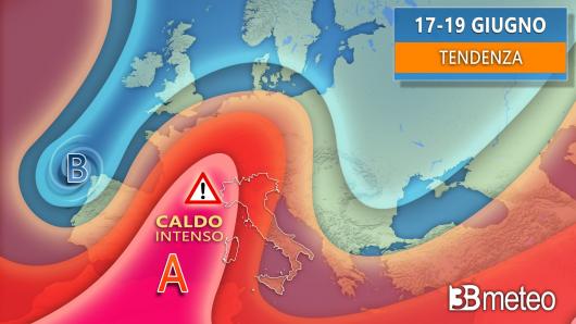 Tendenza meteo 17-19 giugno