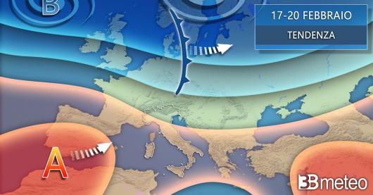 Tendenza meteo 17-20 febbraio