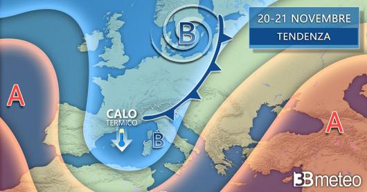 Tendenza meteo 20-21 novembre
