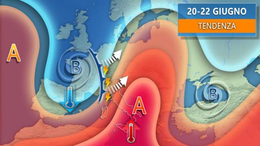 Tendenza meteo 20-22 giugno