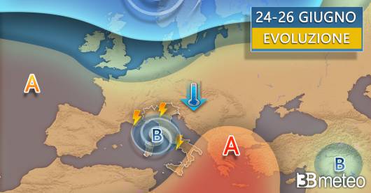 Tendenza meteo 24-26 giugno