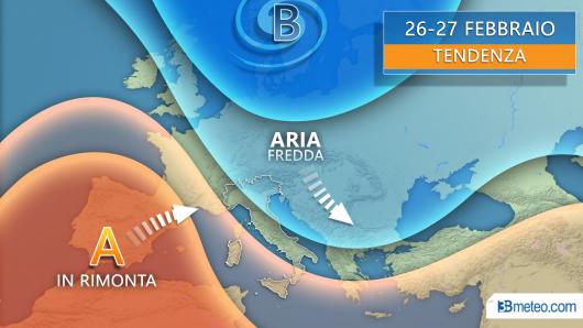 Tendenza meteo 26-27 febbraio