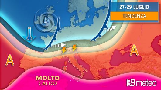 Tendenza meteo 27-29 luglio