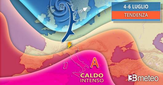 Tendenza meteo 4-6 luglio
