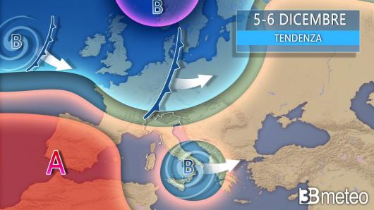 Tendenza meteo 5-6 dicembre
