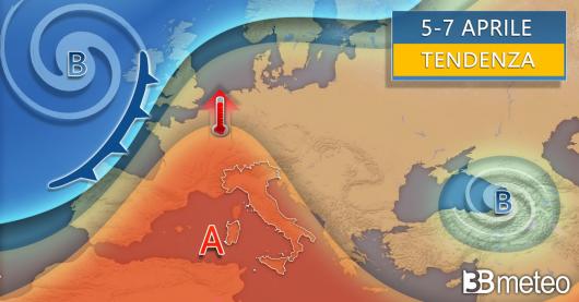 Tendenza meteo 5-7 aprile