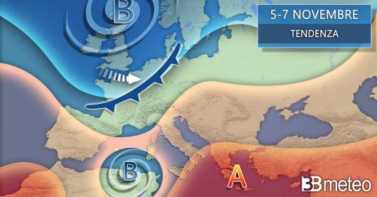 Tendenza meteo 5-7 novembre