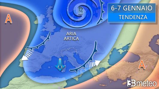 Tendenza meteo 6-7 gennaio