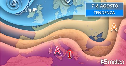 Tendenza meteo 7-8 agosto