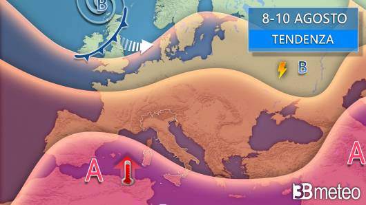 Tendenza meteo 8-10 agosto