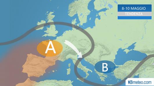 tendenza meteo 8-10 Maggio