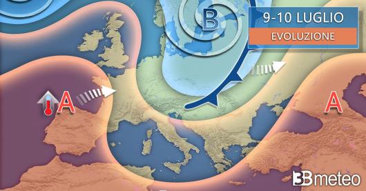Tendenza meteo 9-10 luglio