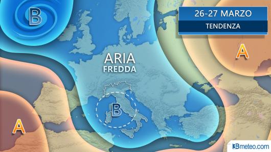 Tendenza meteo: anche gli ultimi giorni di marzo potrebbero dimostrarsi instabili e relativamente freddi