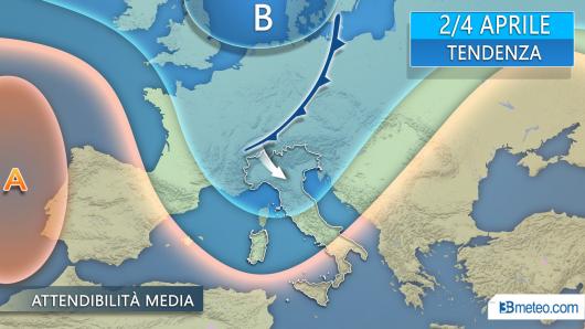 tendenza meteo avvio Aprile