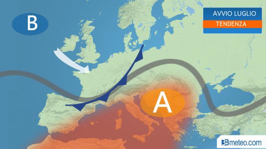 tendenza meteo avvio luglio