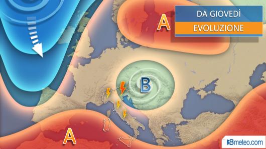 Tendenza meteo da giovedì