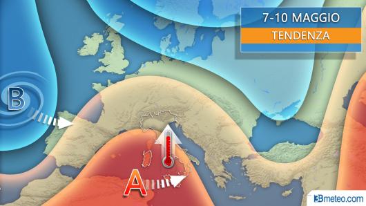 Tendenza meteo fino al weekend