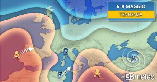 Tendenza meteo fino al weekend