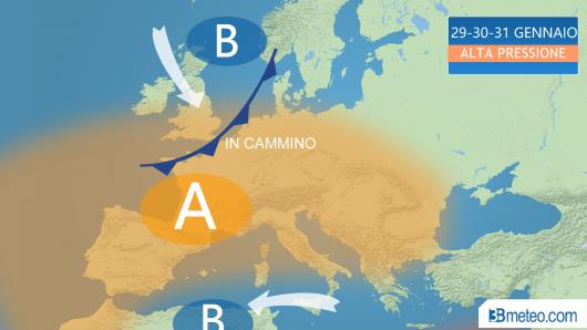 tendenza meteo giorni della Merla