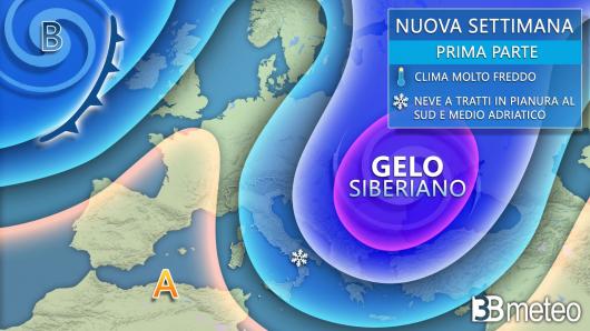 Tendenza meteo inizio della prossima settimana