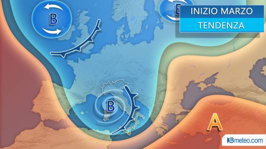 Tendenza meteo inizio marzo