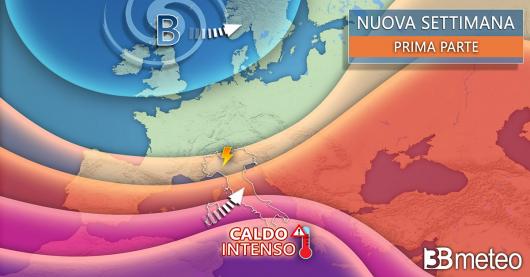 Tendenza meteo inizio prossima settimana