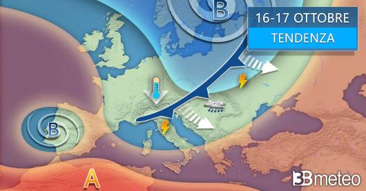 Tendenza meteo inizio prossima settimana